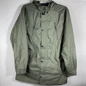 Sierra Designs Urban Designs Mens Large Olive Green Hooded Rain Parka Jacket
